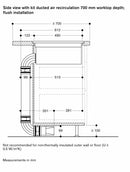 Gaggenau 400 series Flex induction cooktop with integrated ventilation system 90cm CV492105