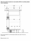 Gaggenau 400 series Flex induction cooktop with integrated ventilation system 90cm CV492105