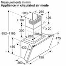 Bosch Series 6 Wall-mounted Hood 80cm DWK81AN60B