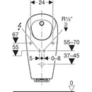 Geberit Selva urinal with integrated control, mains operation 116082001