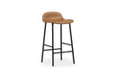 Normann Copenhagen Form Barstool 65 cm Full Upholstery Black Steel Ultra Leather