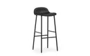 Normann Copenhagen Form Barstool 75 cm Full Upholstery Black Steel Ultra Leather