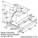 Bosch Series 4 Telescopic Hood 60cm DFS067A51B