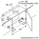 Bosch Series 4 Telescopic Hood 90cm DFS097A51B