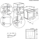 Grade A AEG 6000 Series SenseCook OS6PB50AK 60cm Single Electric Oven