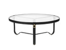 Gubi Adnet Coffee Table - Ø 100 Black leather