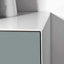 Alape Wp.Folio Washbasin With Vanity Unit With 1 Pull-Out Compartment Front Silk Matt Fossil Grey / Corpus White, With 1 Tap Hole, Without Overflow - Ideali