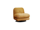 Baxter Milano Revolving Armchair - Leather Nabuck Camel