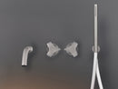 CEA Ziqq 4 holes wall hydroprogressive hot tub tap with handshower ZIQ50VASCA