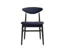 Gubi Gent Dining Chair - Messenger 5 0063 / Black Stained Ash / Polished Brass