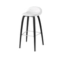 Gubi Gubi 3D Bar Stool - Hirek Shell with Wood Base - Ideali