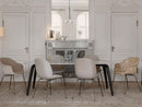 Gubi Bat Dining Chair - Fully Upholstered Hot Madison Reloaded Chivasso / Conic Legs Black matt - Ideali
