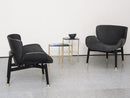 Baxter Jorgen Little Armchair - Inner Leather Texture Day Wave / Outer Leather Veranda Giza