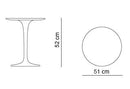 Saarinen Coffee Table Ø 51 White Laminate Top