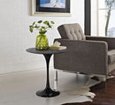 Saarinen Coffee Table Ø 51 - H.37 Laminate Black/Rilsan Black