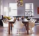 Tulip Fixed Armchair White - with Cushion