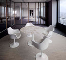 Tulip Swivel Armchair White - with cushion