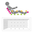 Villeroy & Boch Loop & Friends Oval Corner Bath With Whirlpool System - Ideali