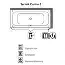 Villeroy & Boch Loop & Friends Square Duo Rectangular Bath With Whirlpool System - Ideali