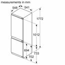 Bosch Series 4 Built-In Fridge-Freezer 177x54cm KIN86VFE0G