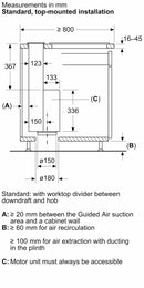 Bosch Series 8 Downdraft Hood 80cm DDW88MM60B