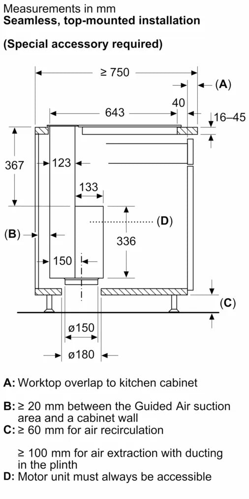 Bosch Downdraft 60cm DDW88MM60B