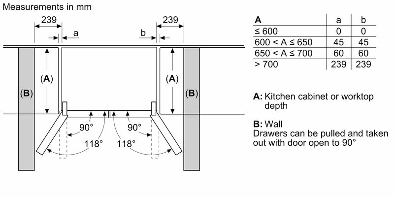Bosch Series 6 Fridge-Freezer 183x91cm KFI96APEAG