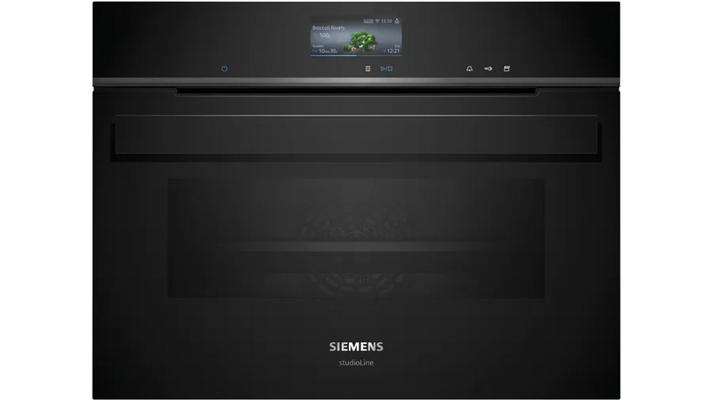 Siemens iQ700 Built-In Combi Steam Oven Black 60x45cm CS956GCB1