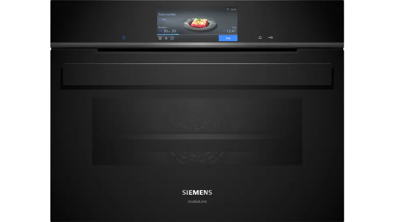 Siemens iQ700 Built-In Combi Steam Oven Black 60x45cm CS958GDD1