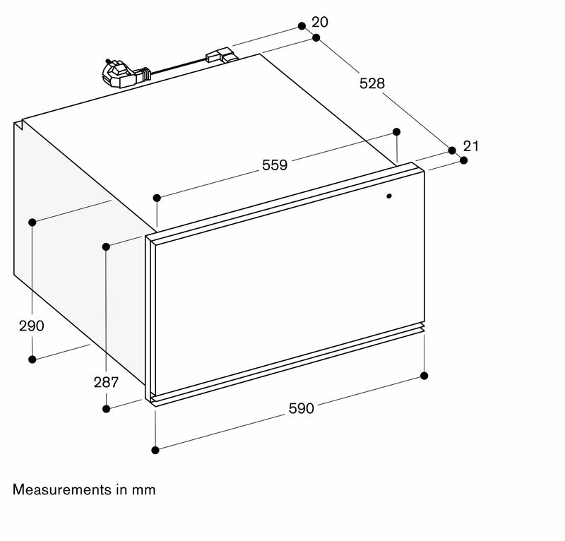Gaggenau 200 series warming drawer 60x29cm Gaggenau Anthracite WSP222102