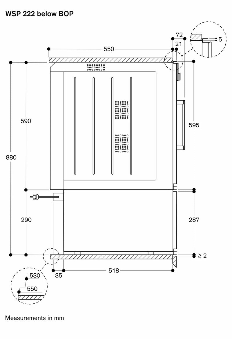 Gaggenau 200 series warming drawer 60x29cm Gaggenau Silver WSP222132