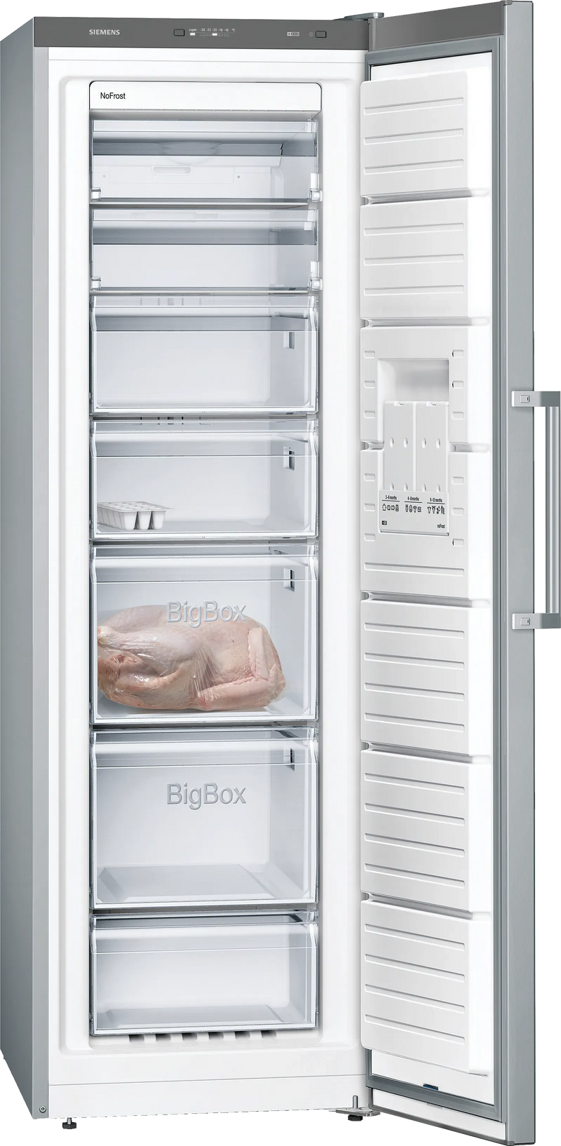 Grade A Siemens GS36NVIEV iQ300 Frost Free Tall Freezer - Stainless Steel