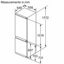 Siemens iQ500 Built-In Fridge-Freezer 177x56cm KI86NADD0