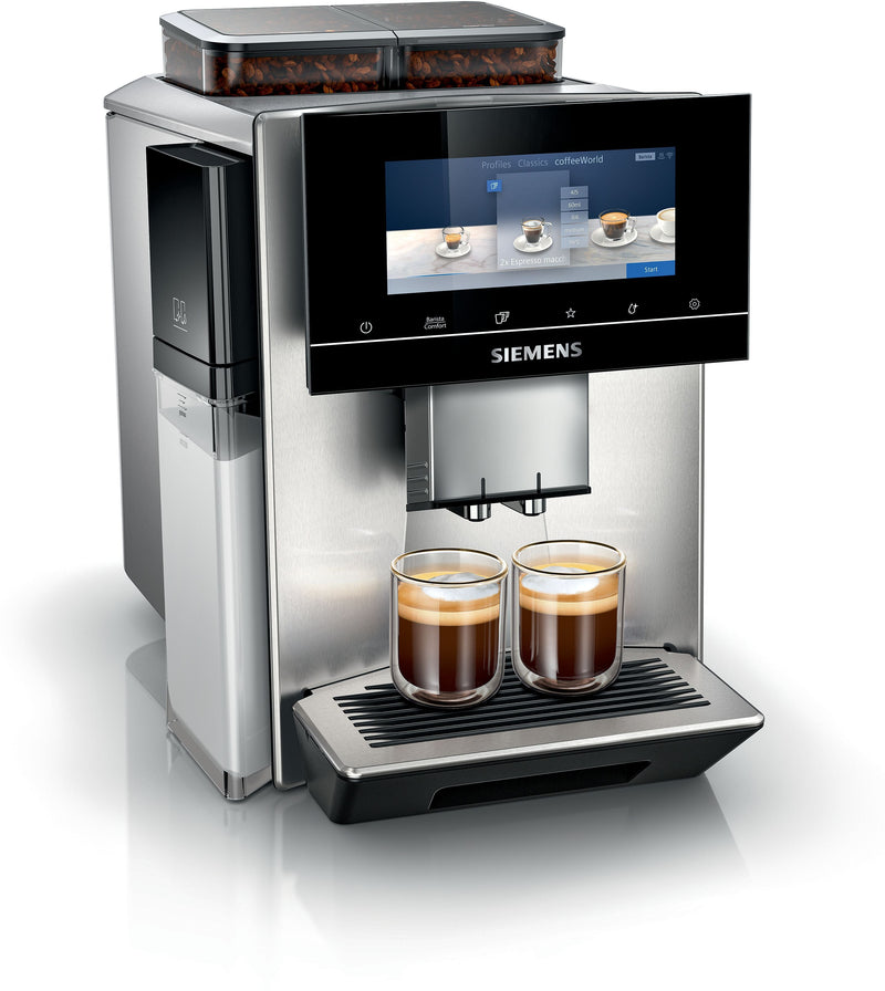 Siemens - Fully automatic coffee machine EQ900 plus Stainless steel, Removable water tank TQ907GZ3