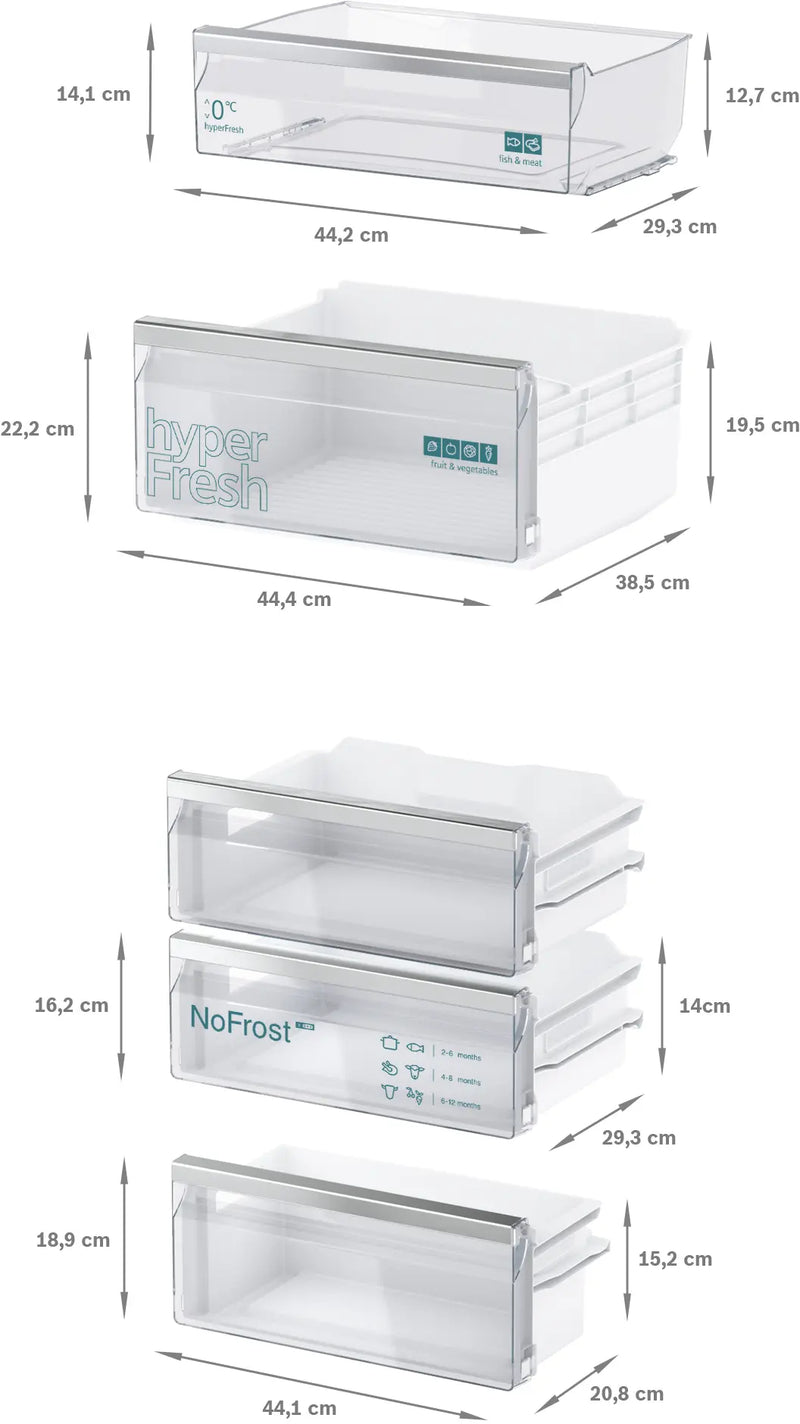Siemens iQ500 Built-In Fridge-Freezer 177x56cm KI86NADD0