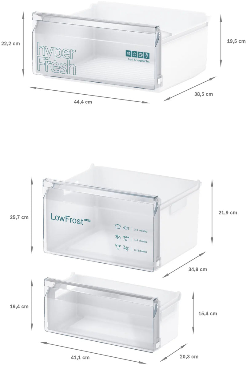 Siemens iQ300 Built-In Fridge-Freezer 177x55cm KI87VVFE0G