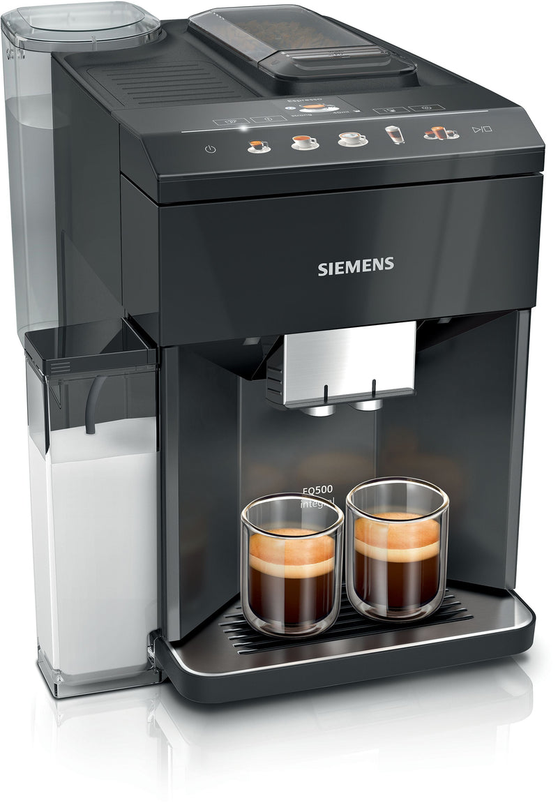 Siemens - Fully automatic coffee machine EQ500 integral Piano black, Removable water tank TQ515GB9