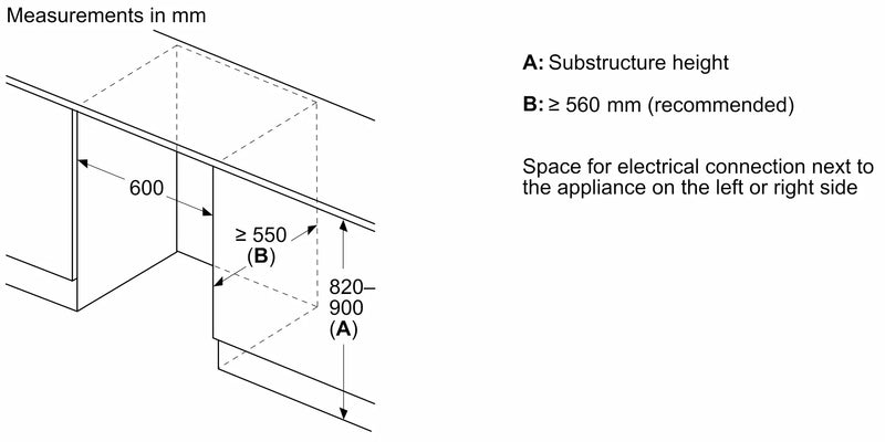 Bosch Series 4 Built-Under Fridge 82x60cm KUR21VFE0G