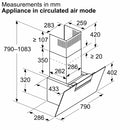 Bosch Series 4 Wall-mounted Hood 80cm DWK87FN60B