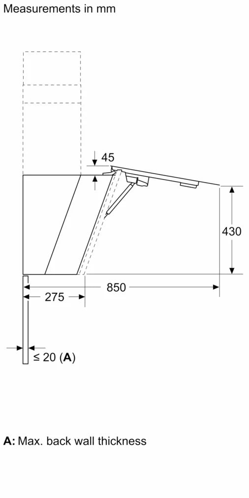 Bosch Wall-Mounted Hood 89cm DWK91LT60B