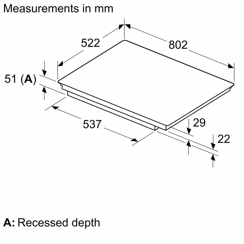 Bosch Series 6 Induction Hob 80cm PXV831HC1E