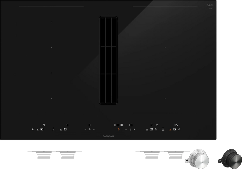 Gaggenau 400 series Flex induction cooktop with integrated ventilation system 80cm CV482105