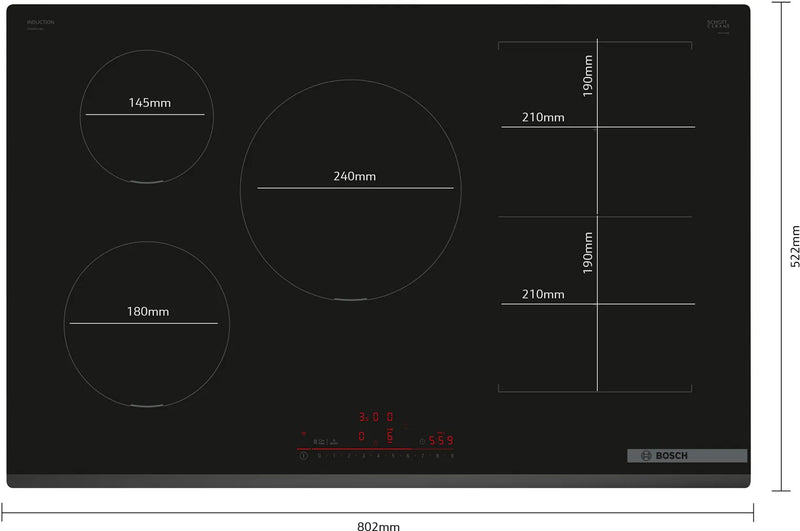 Bosch Series 6 Induction Hob 81cm PVW831HB1E