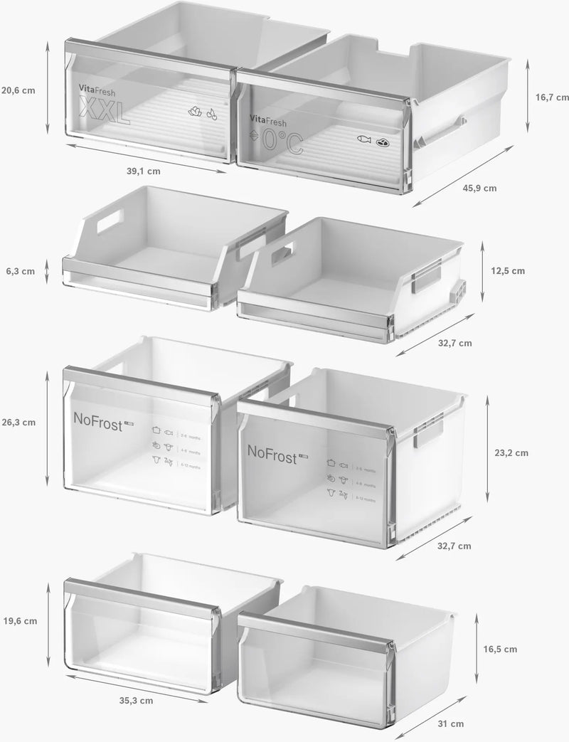 Bosch Series 6 Fridge-Freezer 183x91cm KFI96APEAG