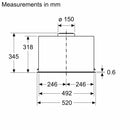 Siemens iQ500 Integrated Hood 52cm LB56NAC60B