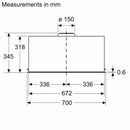 Siemens iQ500 Integrated Hood 70cm LB77NAC60B