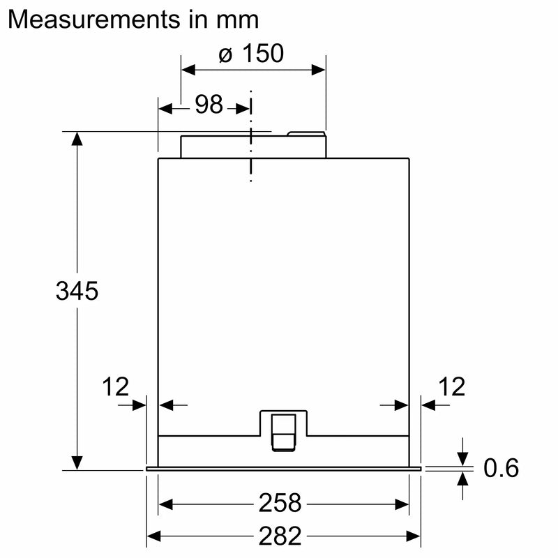 Siemens iQ500 Integrated Hood 70cm LB77NAC60B