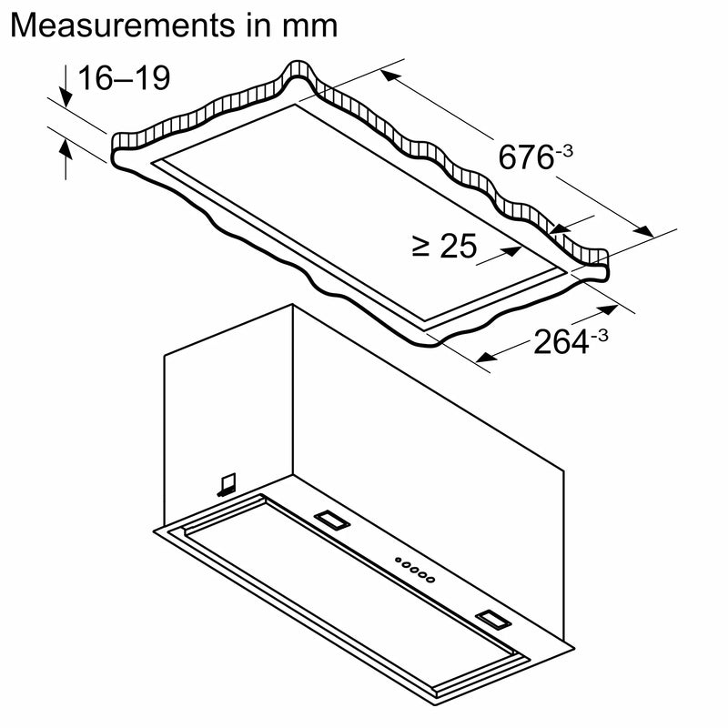 Siemens iQ500 Integrated Hood 70cm LB77NAC60B