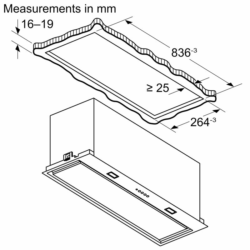 Siemens iQ500 Integrated Hood 86cm LB87NAC60B