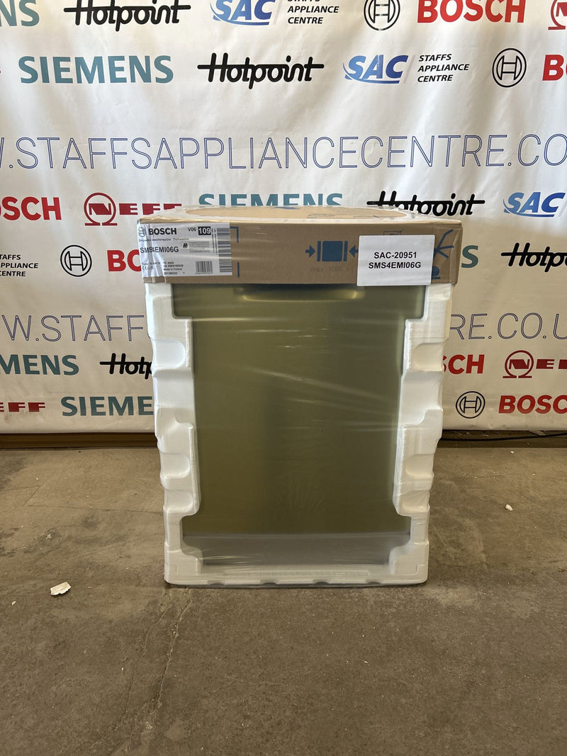 Grade A BOSCH Series 4 SMS4EMI06G WiFi Dishwasher - Stainless Steel